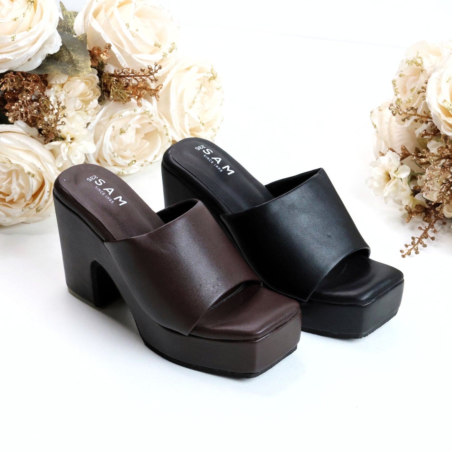 Chunky Strap Wedge 4.5 Inch Heel