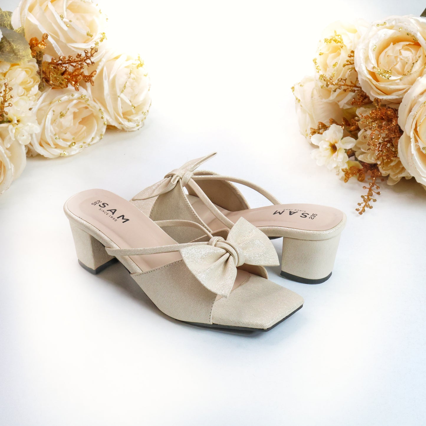Bow Strap 2 Inch Heel