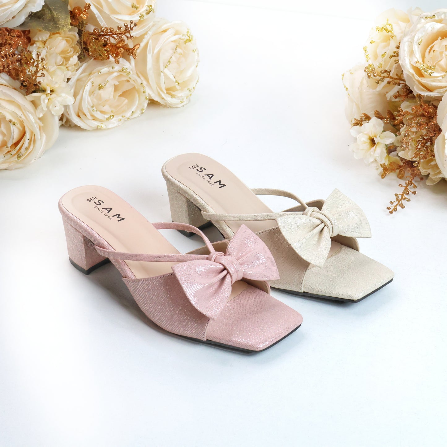 Bow Strap 2 Inch Heel