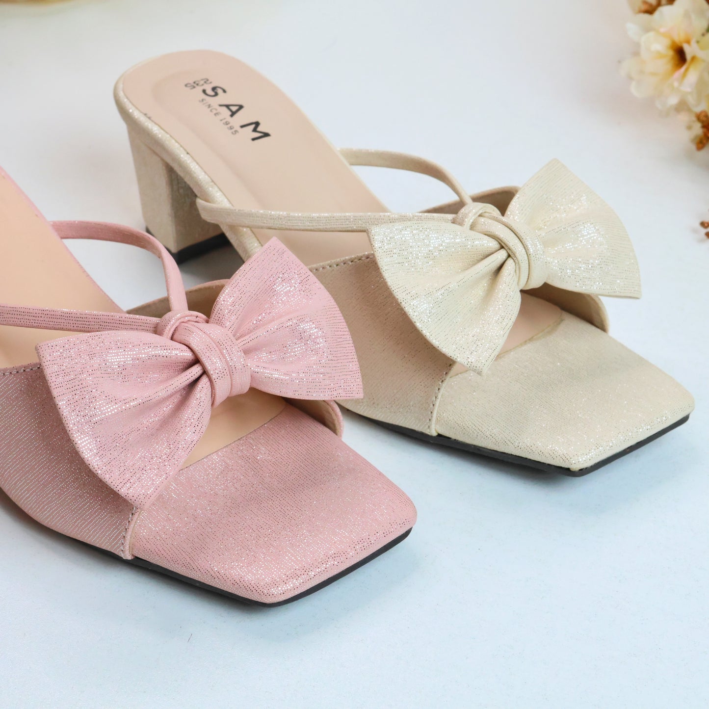 Bow Strap 2 Inch Heel