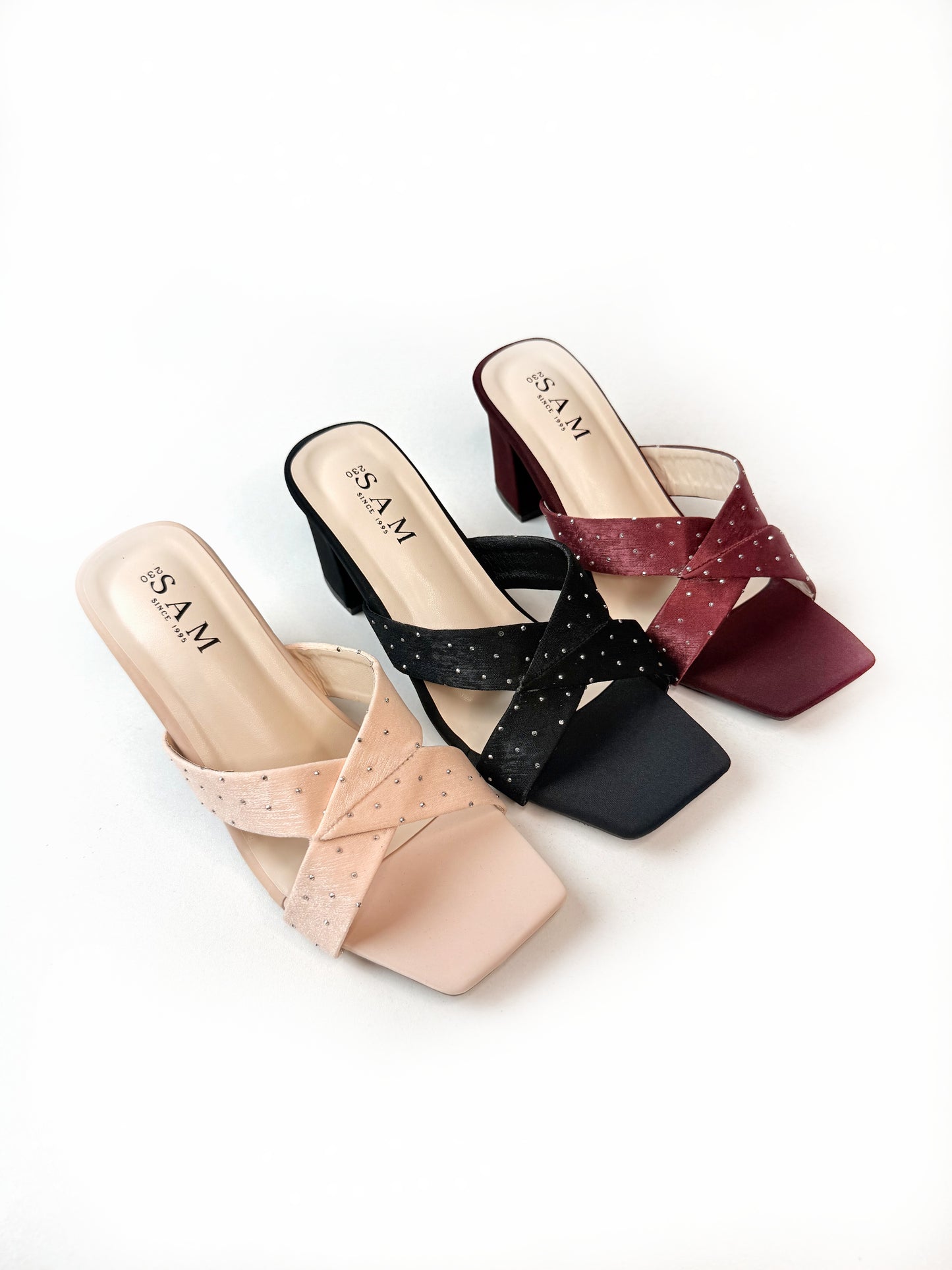 Dotted Cross 2.7 inch Heel