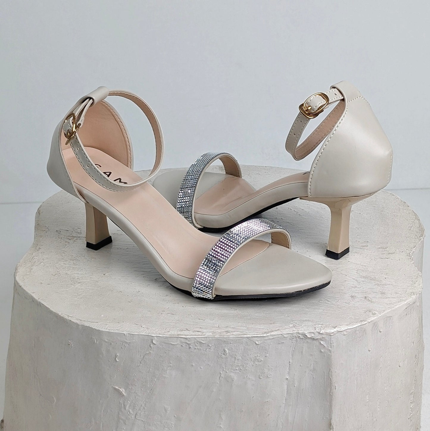 Minimal Stonework Stiletto 2.5 Inch Heel