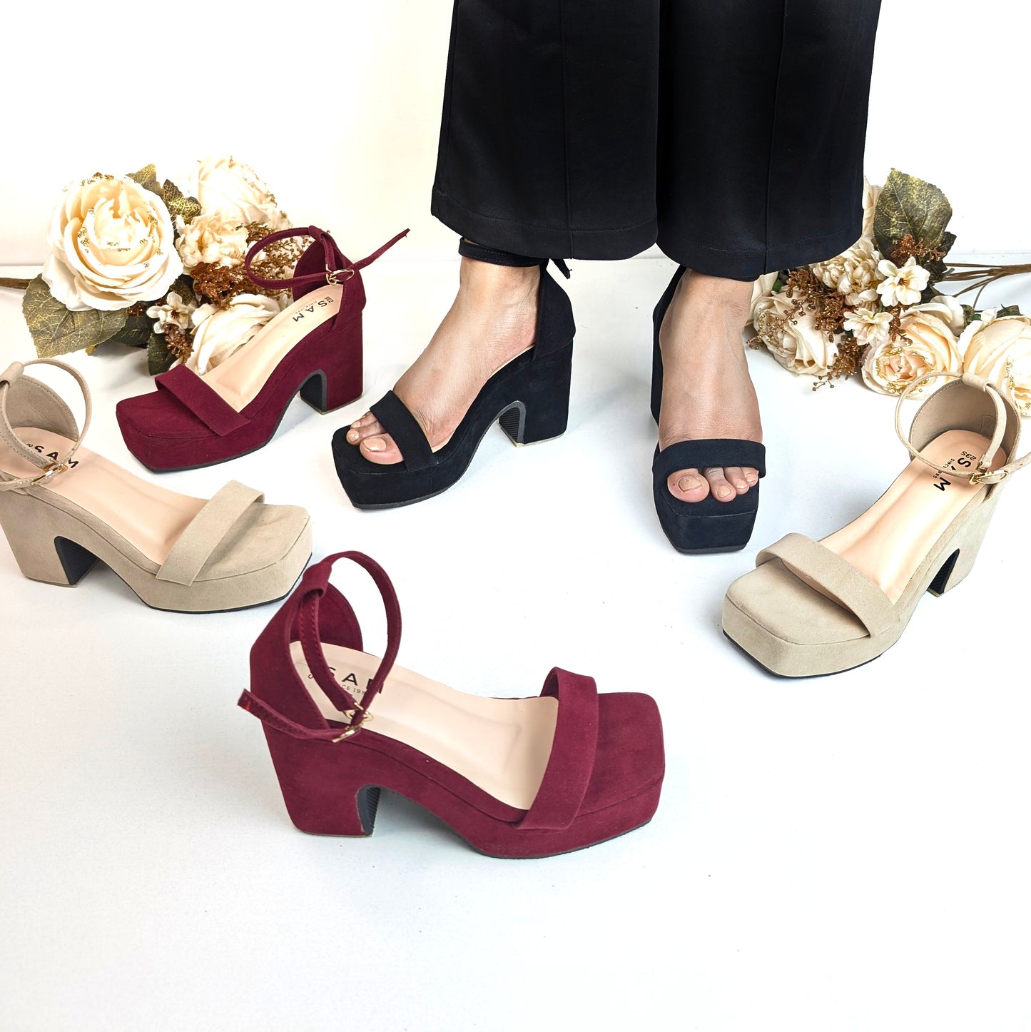 Chunky Wedge 4.5 Inch Heel