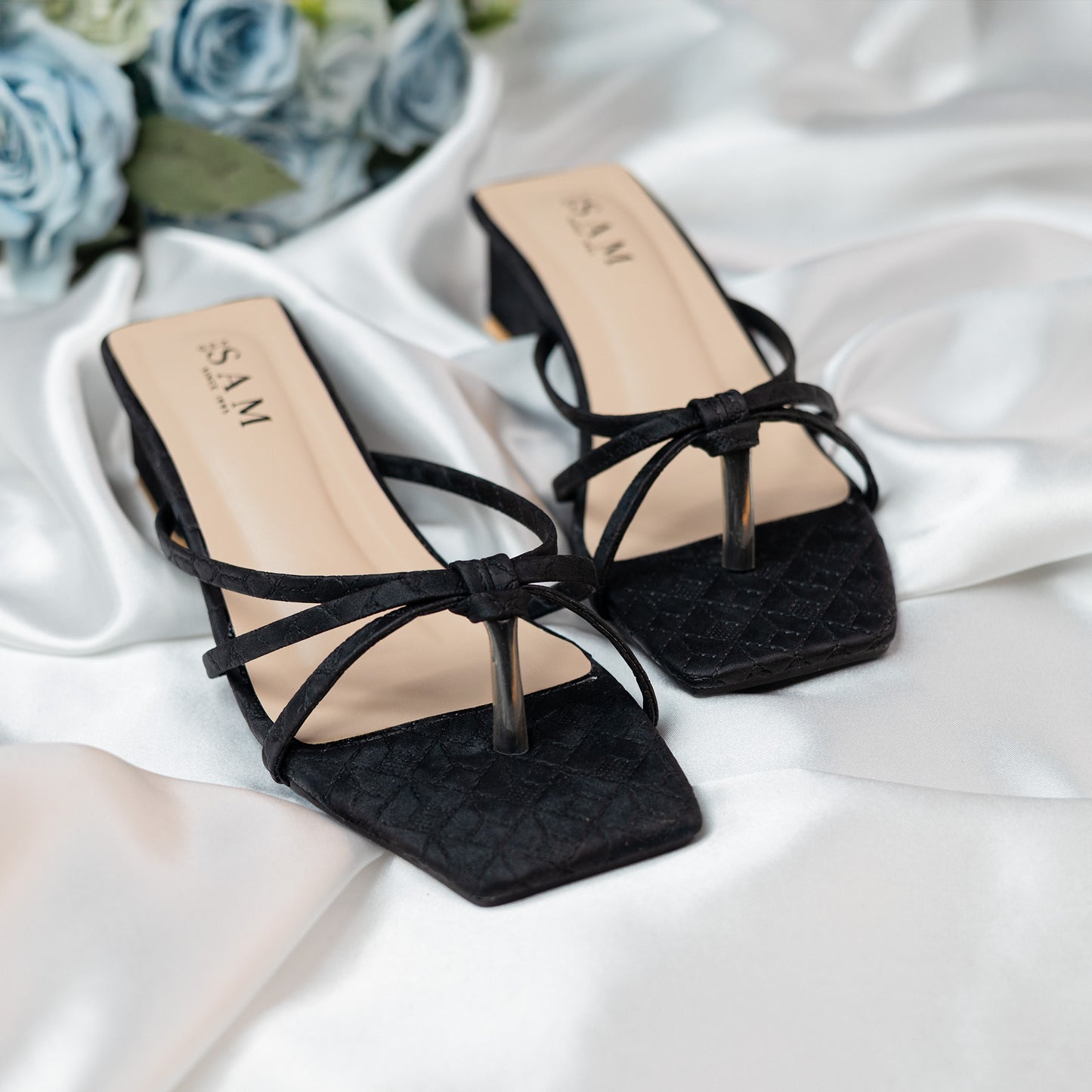 Strappy Square Block 1.5 Inch Heel