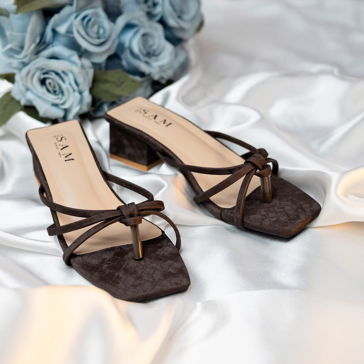 Strappy Square Block 1.5 Inch Heel