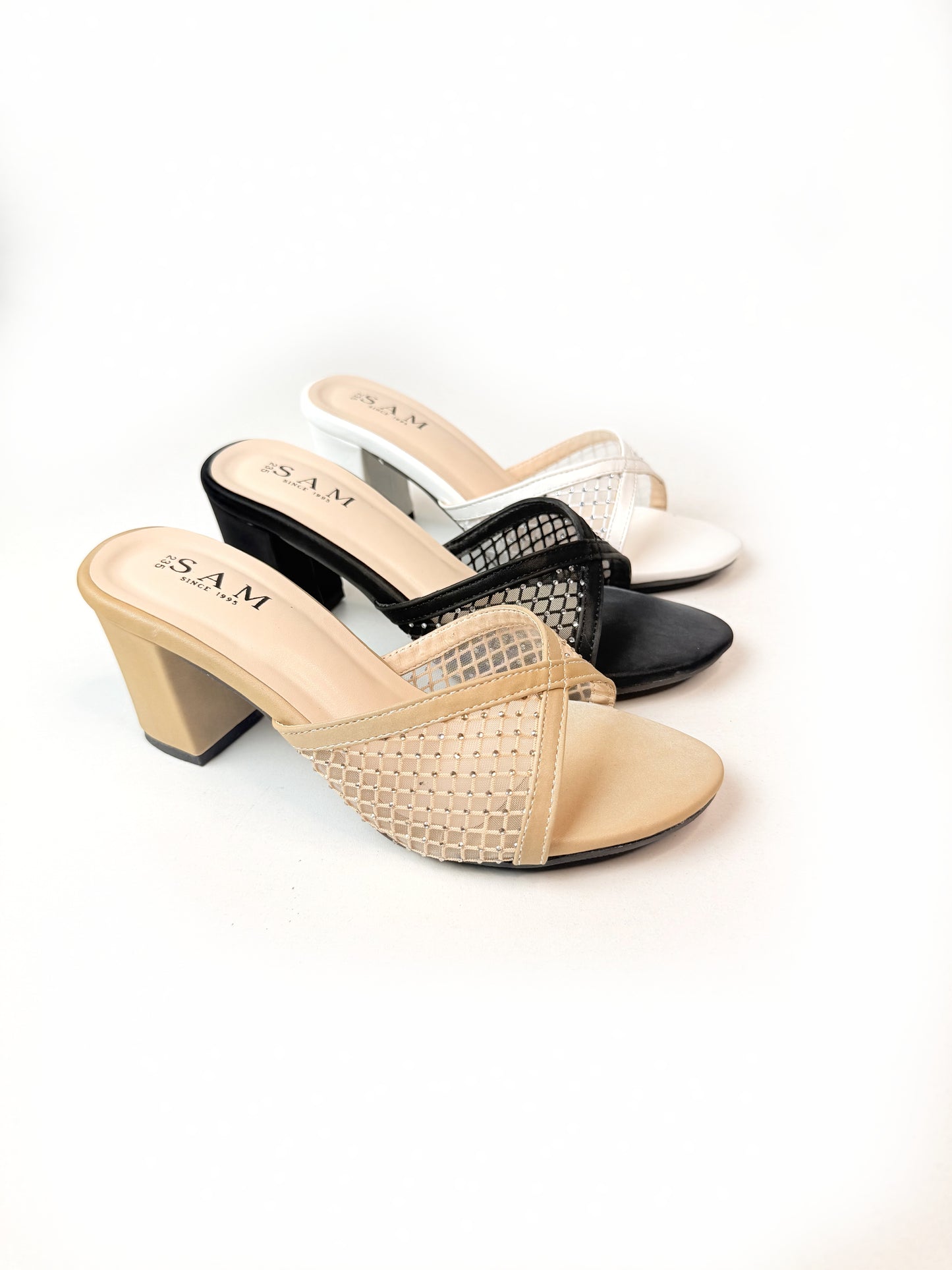 Fine Mesh 3.5 inch Heel