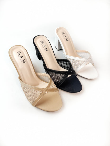 Fine Mesh 3.5 inch Heel