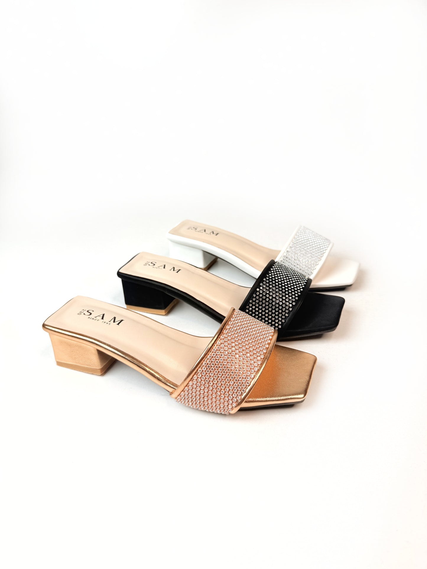 Crystal Band 1.5 inch Heel