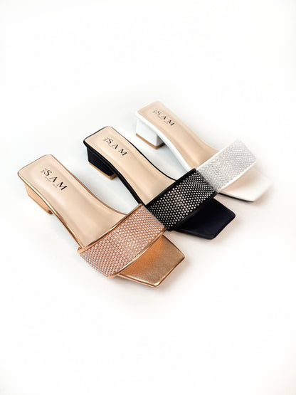 Crystal Band 1.5 inch Heel