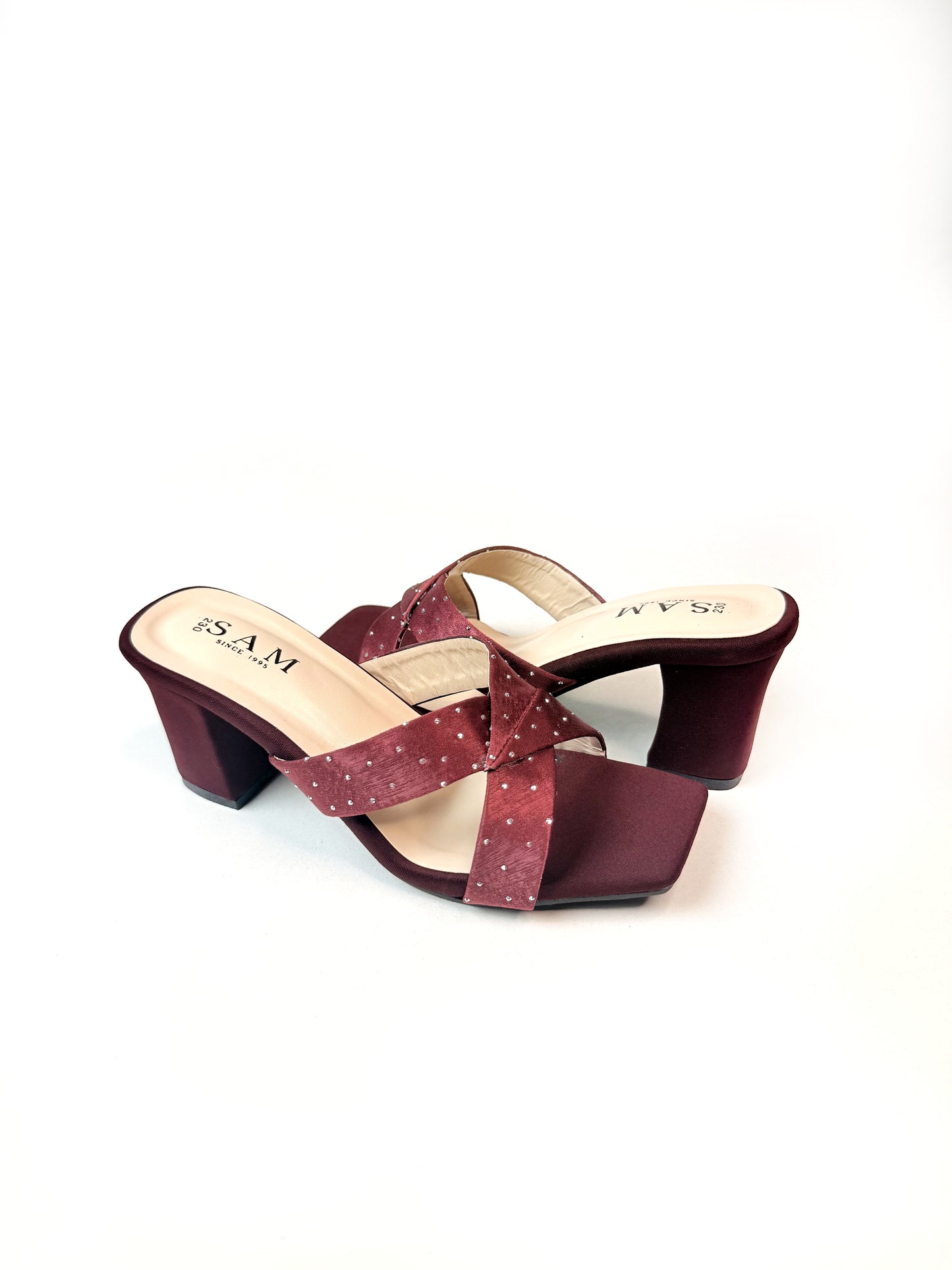 Dotted Cross 2.7 inch Heel