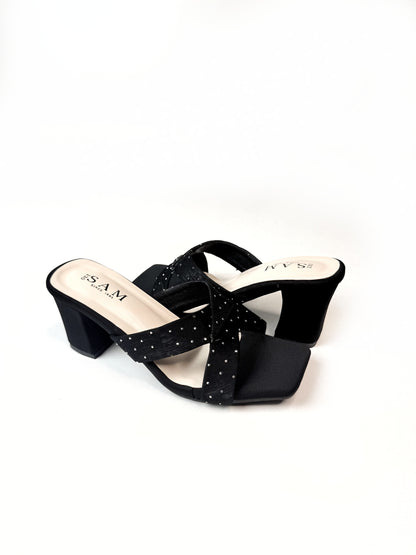Dotted Cross 2.7 inch Heel