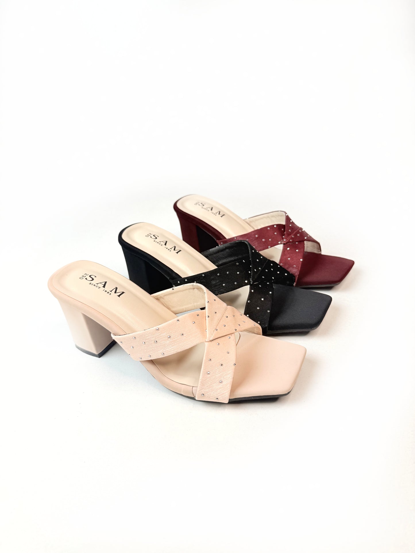 Dotted Cross 2.7 inch Heel