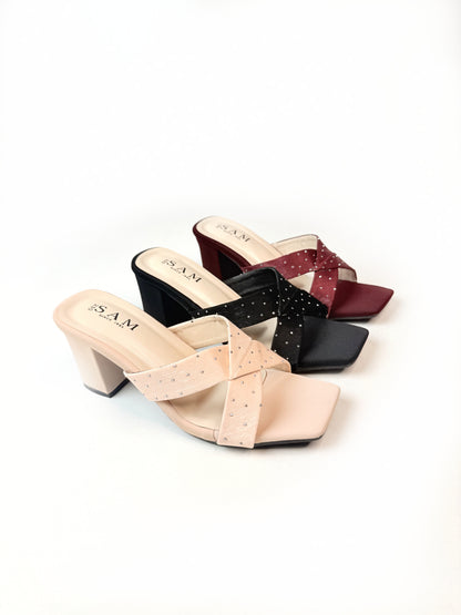 Dotted Cross 2.7 inch Heel