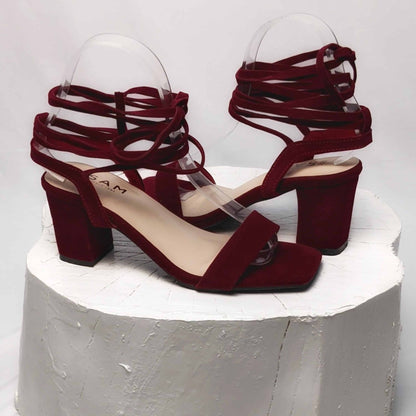 Lace Up Ankle Strap 2.7 Inch Heel