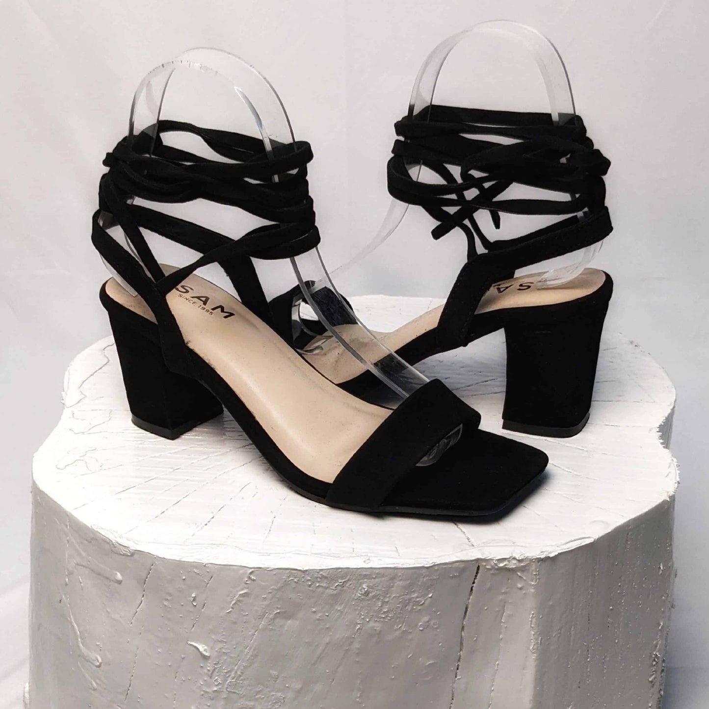 Lace Up Ankle Strap 2.7 Inch Heel