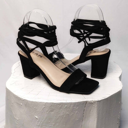 Lace Up Ankle Strap 2.7 Inch Heel