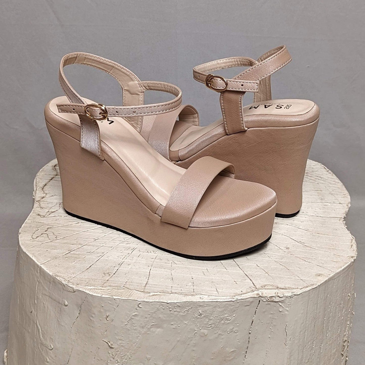 Ankle Strap 4.5 Inch Wedge Heel