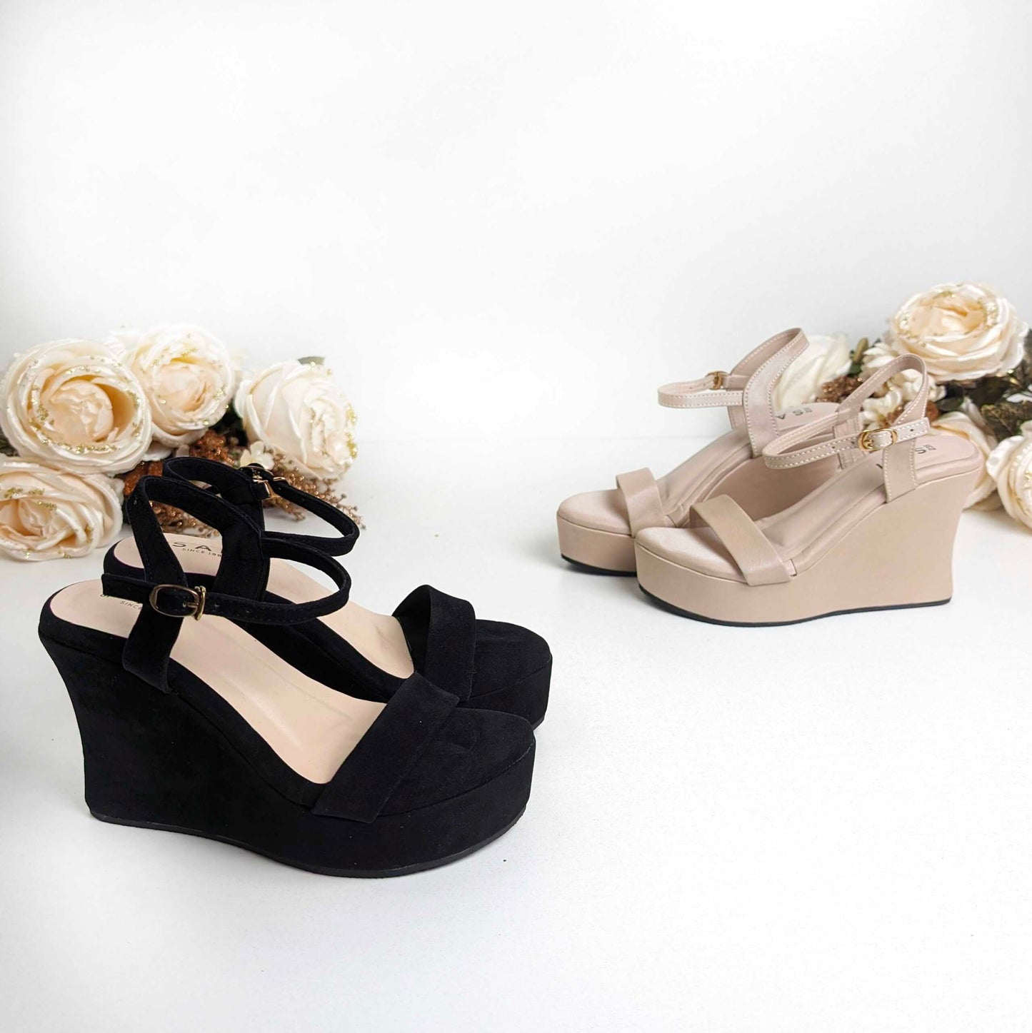 Ankle Strap 4.5 Inch Wedge Heel