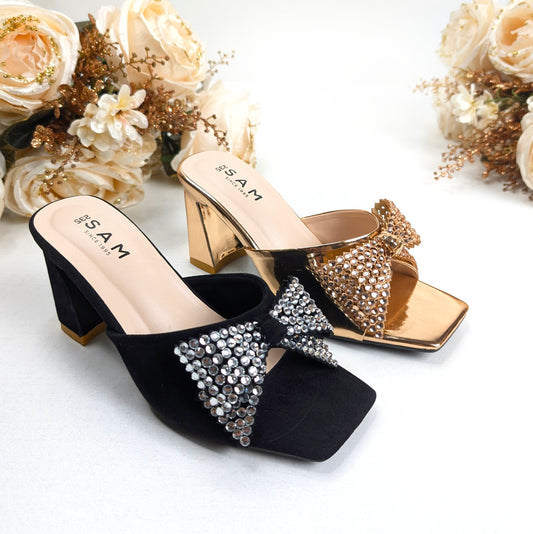 Bow Stone Thin 3.2 Inch Heel