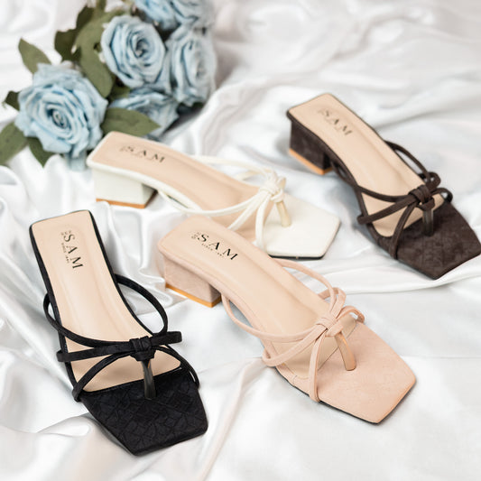 Strappy Square Block 1.5 Inch Heel